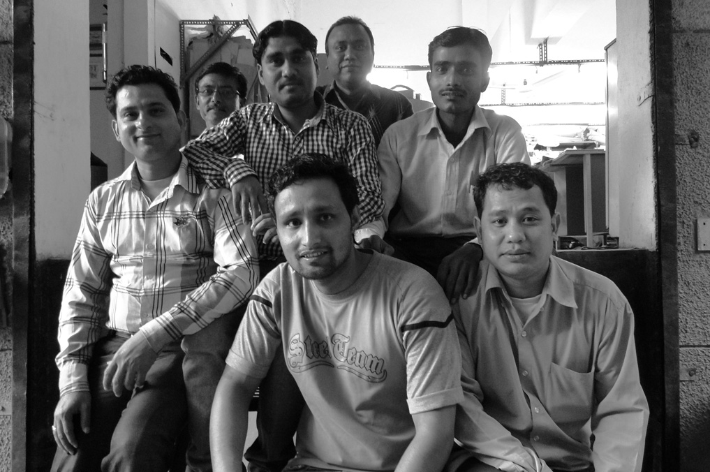the core team - Rizwan, Azimuddin, Raju, Suraj, Mustaquin, Deepak and Rana
